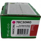 利盟CS421,CS521,CX421,CX522,CX622的彩色粉盒 78C30C0/78C30M0/78C30Y0